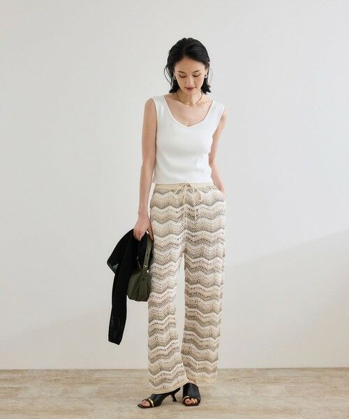 ROPE' / ロペ その他パンツ | 【COOHEM（コーヘン）】ZIGZAG SUKASHI KNIT PANTS【WEB・一部店舗限定】【一部別注カラー】/洗える | 詳細8