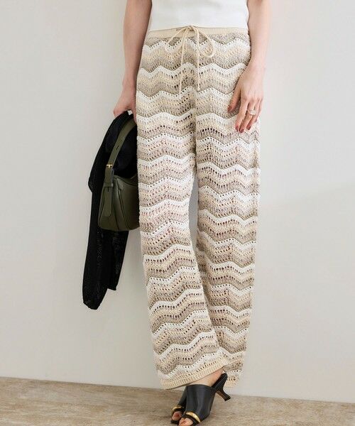 ROPE'/ロペ 【COOHEM(コーヘン)】ZIGZAG SUKASHI KNIT PANTS【WEB・一部店舗限定】【一部別注カラー】/洗える キナリ(16) F ROPE'/ロペ 【COOHEM(コーヘン)】ZIGZAG SUKASHI KNIT PANTS【WEB・一部店舗限定】【一部別注カラー】/洗える キナリ(16) F