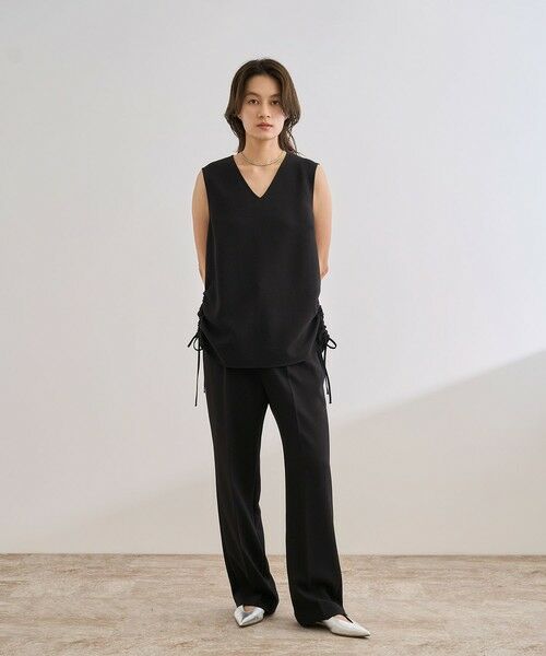 ROPE' / ロペ その他パンツ | 【洗える】バックサテンセミフレアパンツ【WEB・一部店舗限定】 | 詳細1