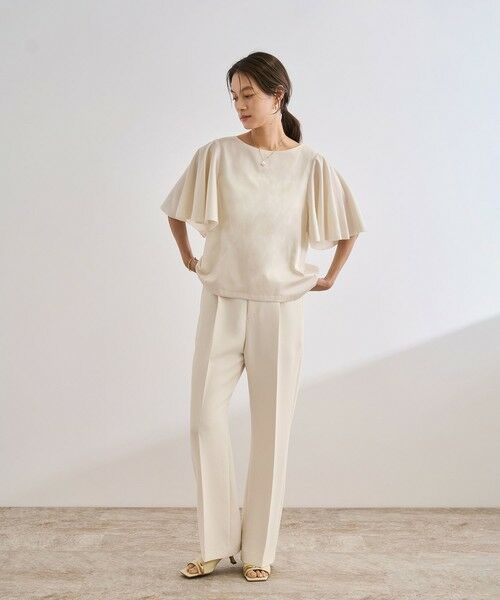 ROPE' / ロペ その他パンツ | 【洗える】バックサテンセミフレアパンツ【WEB・一部店舗限定】 | 詳細17