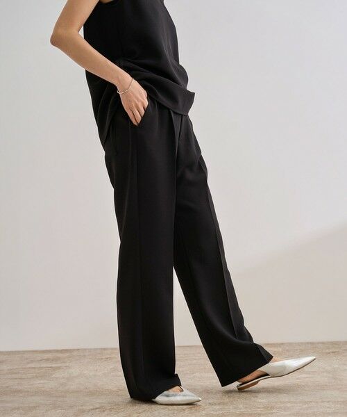 ROPE' / ロペ その他パンツ | 【洗える】バックサテンセミフレアパンツ【WEB・一部店舗限定】 | 詳細4