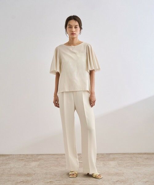 ROPE' / ロペ その他パンツ | 【洗える】バックサテンセミフレアパンツ【WEB・一部店舗限定】 | 詳細5