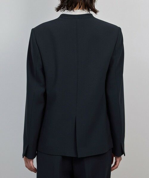 ROPE' / ロペ ノーカラージャケット | トリアセダブルクロスＶネックジャケット/イージーケア | 詳細12