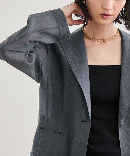 ROPE' / ロペ テーラードジャケット | 【洗える・新色追加】シアーライトジャケット | 詳細6