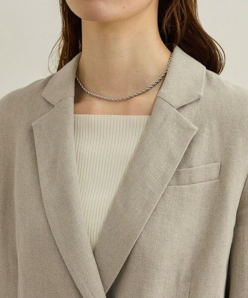 ROPE' / ロペ テーラードジャケット | 尾州リネンダブルブレストジャケット | 詳細12
