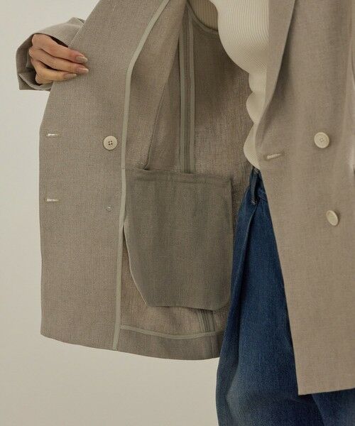 ROPE' / ロペ テーラードジャケット | 尾州リネンダブルブレストジャケット | 詳細17