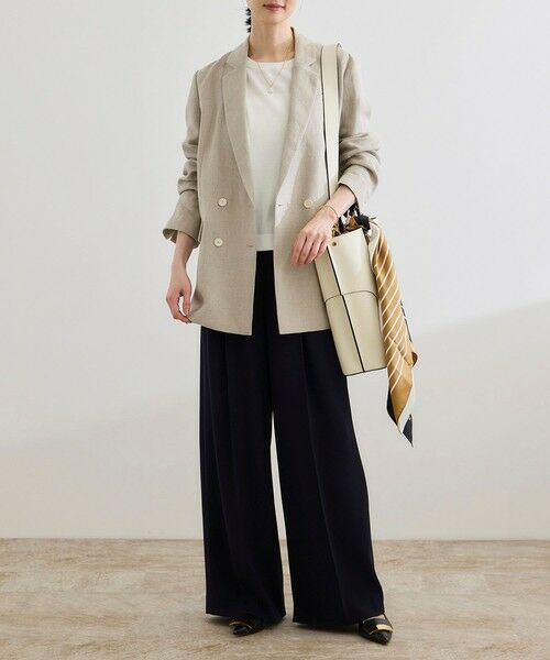 ROPE' / ロペ テーラードジャケット | 尾州リネンダブルブレストジャケット | 詳細3