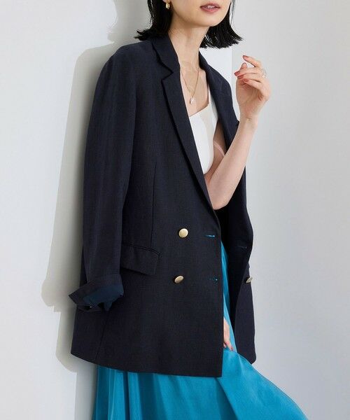 ROPE' / ロペ テーラードジャケット | 尾州リネンダブルブレストジャケット | 詳細5
