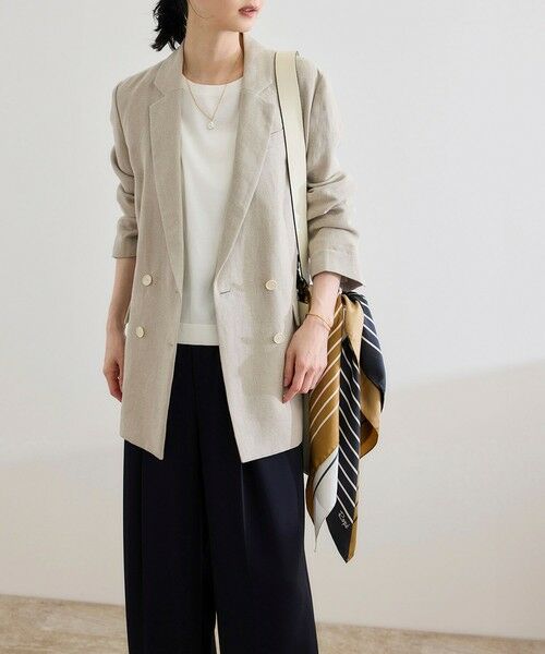 ROPE' / ロペ テーラードジャケット | 尾州リネンダブルブレストジャケット | 詳細8