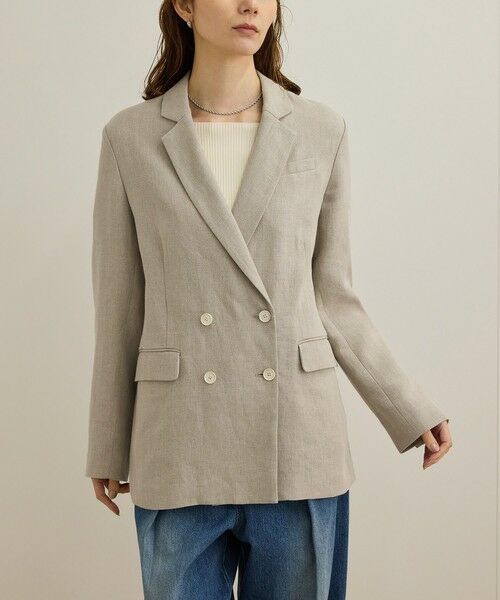 ROPE' / ロペ テーラードジャケット | 尾州リネンダブルブレストジャケット | 詳細9
