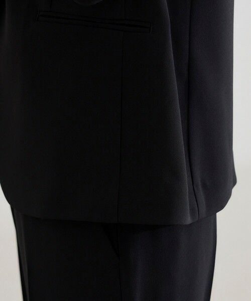 ROPE' / ロペ ノーカラージャケット | トリアセバックサテン ジャケット【オフィス/通勤/セットアップ対応】/洗える | 詳細18