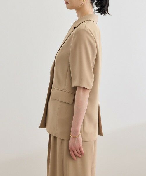 ROPE' / ロペ テーラードジャケット | 【洗える・カセット服・新色追加】トリアセバックサテン ハーフスリーブジャケット/セットアップ対応 | 詳細13