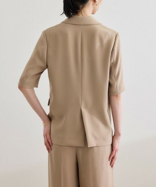 ROPE' / ロペ テーラードジャケット | 【洗える・カセット服・新色追加】トリアセバックサテン ハーフスリーブジャケット/セットアップ対応 | 詳細14