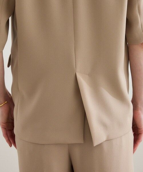ROPE' / ロペ テーラードジャケット | 【洗える・カセット服・新色追加】トリアセバックサテン ハーフスリーブジャケット/セットアップ対応 | 詳細15