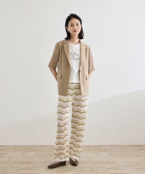 ROPE' / ロペ テーラードジャケット | 【洗える・カセット服・新色追加】トリアセバックサテン ハーフスリーブジャケット/セットアップ対応 | 詳細24