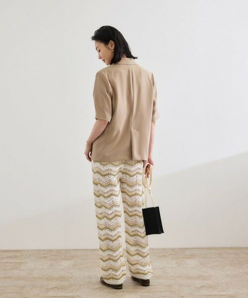 ROPE' / ロペ テーラードジャケット | 【洗える・カセット服・新色追加】トリアセバックサテン ハーフスリーブジャケット/セットアップ対応 | 詳細25