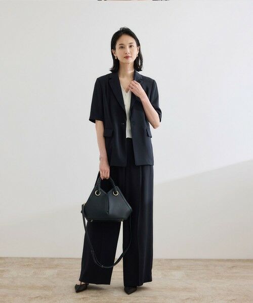 ROPE' / ロペ テーラードジャケット | 【洗える・カセット服・新色追加】トリアセバックサテン ハーフスリーブジャケット/セットアップ対応 | 詳細28