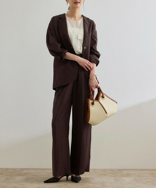 ROPE' / ロペ テーラードジャケット | レーヨンリネン ライトジャケット【セットアップパンツ・ワンピース対応】 | 詳細10