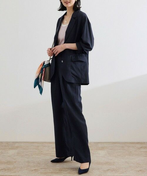 ROPE' / ロペ テーラードジャケット | レーヨンリネン ライトジャケット【セットアップパンツ・ワンピース対応】 | 詳細11