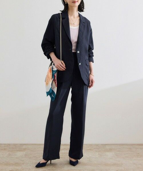 ROPE' / ロペ テーラードジャケット | レーヨンリネン ライトジャケット【セットアップパンツ・ワンピース対応】 | 詳細12