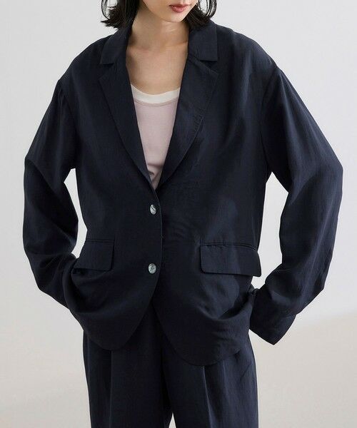 ROPE' / ロペ テーラードジャケット | レーヨンリネン ライトジャケット【セットアップパンツ・ワンピース対応】 | 詳細14