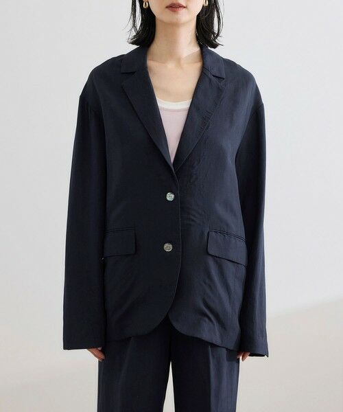 ROPE' / ロペ テーラードジャケット | レーヨンリネン ライトジャケット【セットアップパンツ・ワンピース対応】 | 詳細15