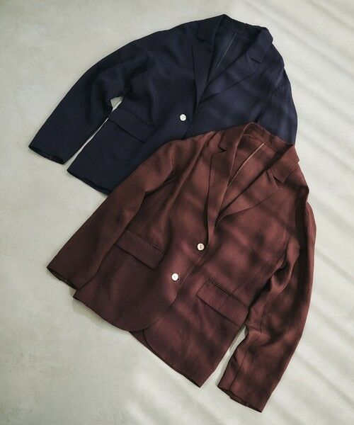 ROPE' / ロペ テーラードジャケット | レーヨンリネン ライトジャケット【セットアップパンツ・ワンピース対応】 | 詳細30