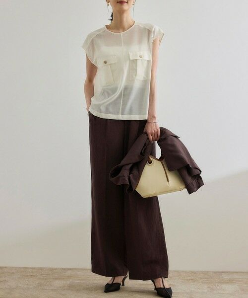 ROPE' / ロペ テーラードジャケット | レーヨンリネン ライトジャケット【セットアップパンツ・ワンピース対応】 | 詳細4