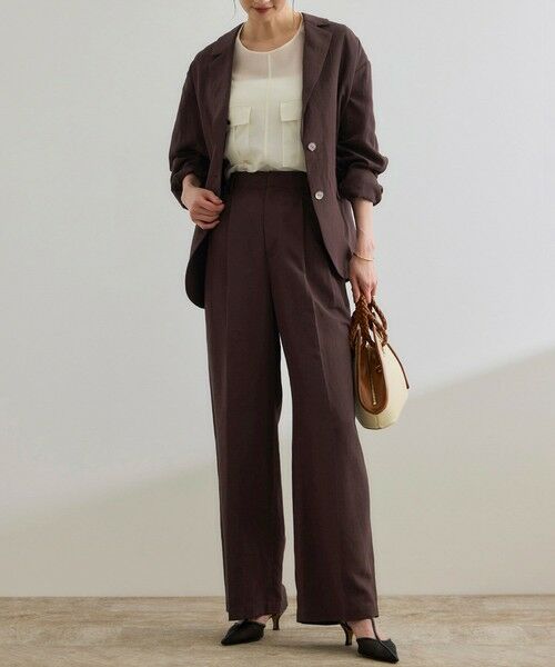 ROPE' / ロペ テーラードジャケット | レーヨンリネン ライトジャケット【セットアップパンツ・ワンピース対応】 | 詳細7