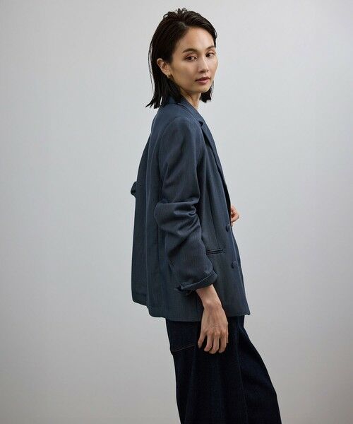 ROPE' / ロペ テーラードジャケット | バックサテンダブルブレストジャケット | 詳細1