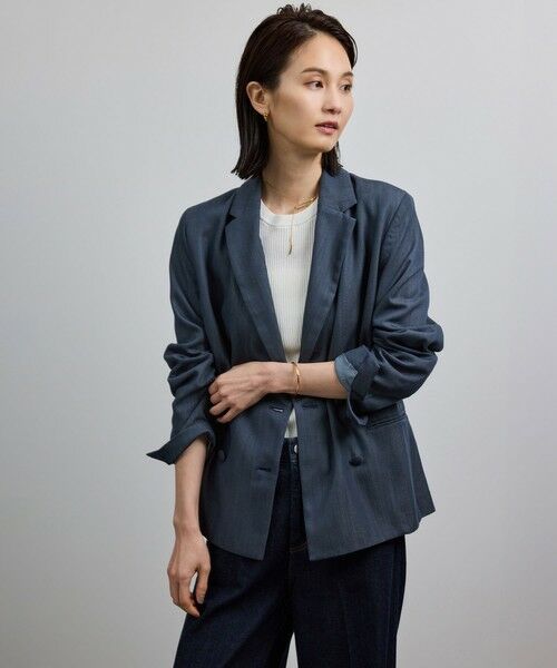 ROPE' / ロペ テーラードジャケット | バックサテンダブルブレストジャケット | 詳細4