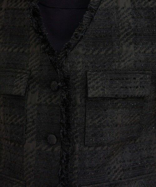 ROPE' / ロペ ノーカラージャケット | サマーツイードハーフスリーブジャケット | 詳細15