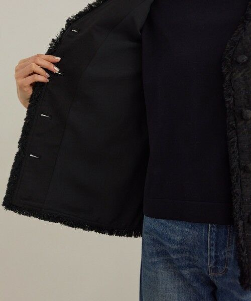 ROPE' / ロペ ノーカラージャケット | サマーツイードハーフスリーブジャケット | 詳細19