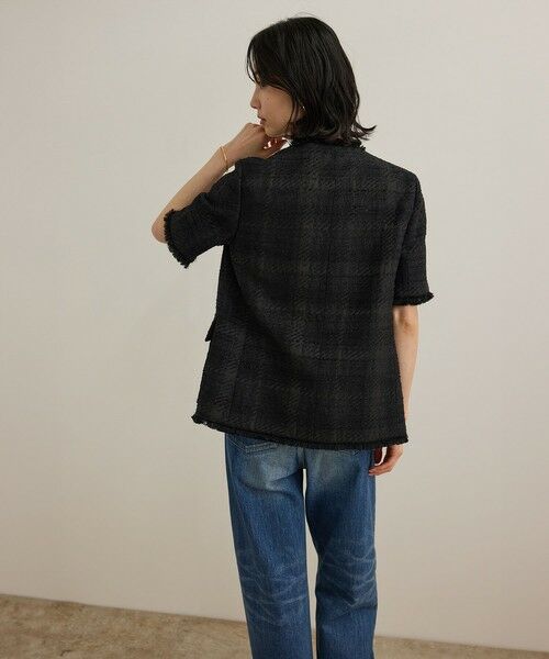 ROPE' / ロペ ノーカラージャケット | サマーツイードハーフスリーブジャケット | 詳細25
