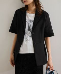 ROPE' / ロペ テーラードジャケット | リネンライク ベルテッドジャケット/セットアップ対応
