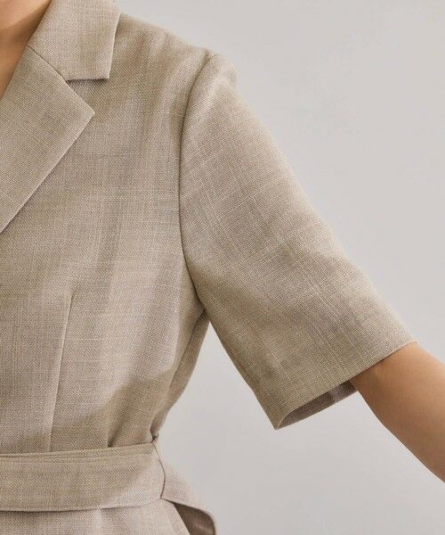 ROPE' / ロペ テーラードジャケット | リネンライク ベルテッドジャケット/セットアップ対応 | 詳細12