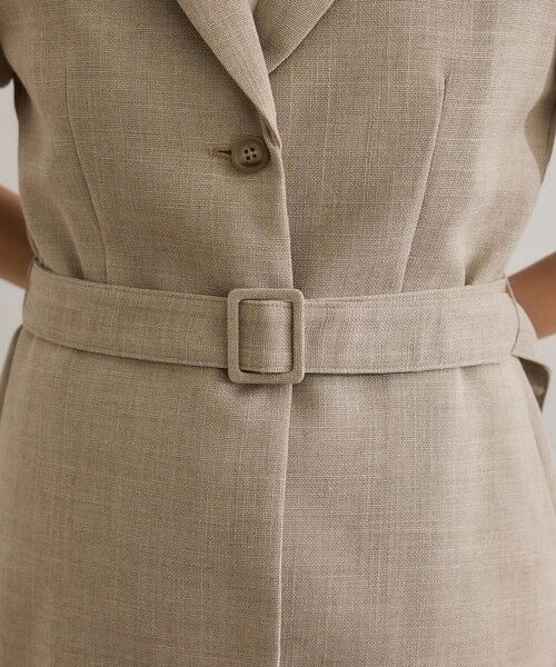 ROPE' / ロペ テーラードジャケット | リネンライク ベルテッドジャケット/セットアップ対応 | 詳細13