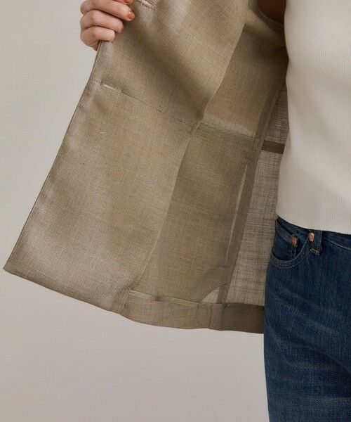 ROPE' / ロペ テーラードジャケット | リネンライク ベルテッドジャケット/セットアップ対応 | 詳細16