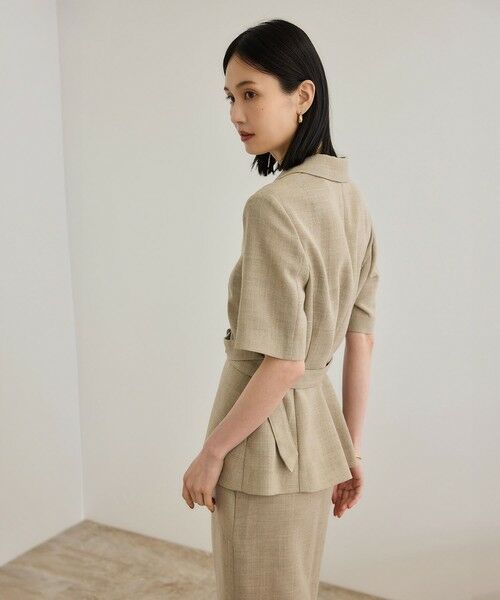 ROPE' / ロペ テーラードジャケット | リネンライク ベルテッドジャケット/セットアップ対応 | 詳細20