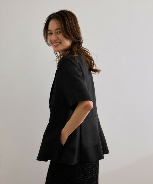 ROPE' / ロペ テーラードジャケット | リネンライク ベルテッドジャケット/セットアップ対応 | 詳細23