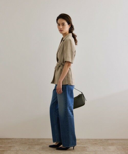ROPE' / ロペ テーラードジャケット | リネンライク ベルテッドジャケット/セットアップ対応 | 詳細26
