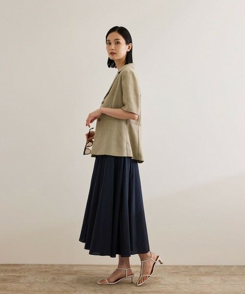 ROPE' / ロペ テーラードジャケット | リネンライク ベルテッドジャケット/セットアップ対応 | 詳細6