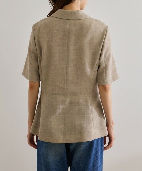 ROPE' / ロペ テーラードジャケット | リネンライク ベルテッドジャケット/セットアップ対応 | 詳細8