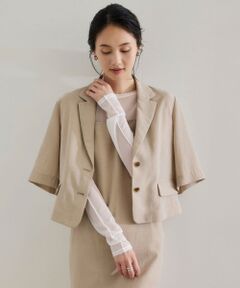ROPE' / ロペ テーラードジャケット | 【洗える】リネンライクコンパクトジャケット/セットアップ対応【WEB・一部店舗限定】