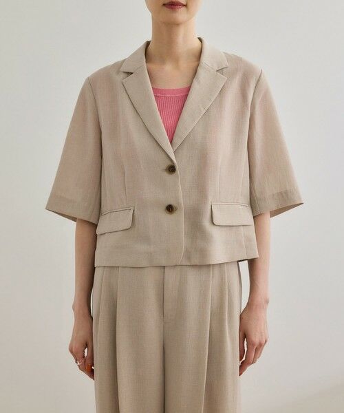 ROPE' / ロペ テーラードジャケット | 【洗える】リネンライクコンパクトジャケット/セットアップ対応【WEB・一部店舗限定】 | 詳細11