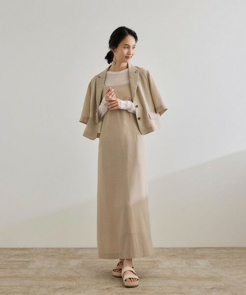 ROPE' / ロペ テーラードジャケット | 【洗える】リネンライクコンパクトジャケット/セットアップ対応【WEB・一部店舗限定】 | 詳細3