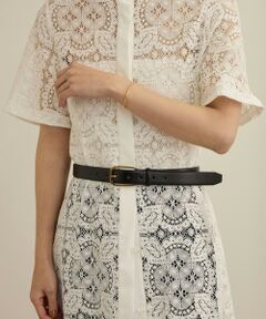 ROPE' / ロペ ベルト・サスペンダー | シグネットバックルレザーワイドベルト