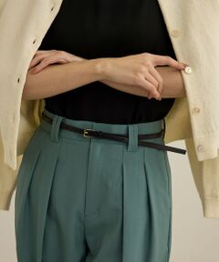 ROPE' / ロペ ベルト・サスペンダー | シグネットバックルナローレザーベルト