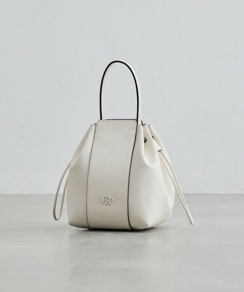 ROPE' / ロペ ハンドバッグ | スプリットレザー RPロゴドロストミニバッグ(ホワイト(10))