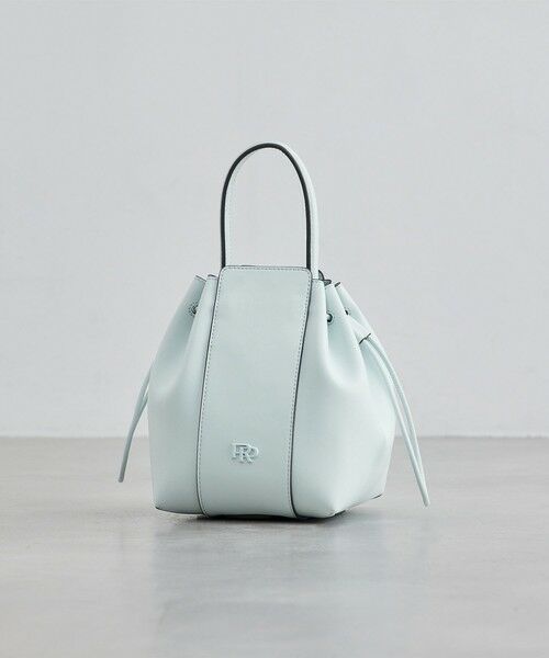ROPE' / ロペ ハンドバッグ | スプリットレザー RPロゴドロストミニバッグ(サックス(48))